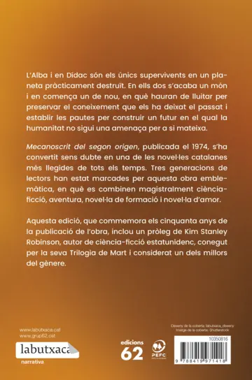 Contraportada Mecanoscrit del segon origen (Ed. 50 aniversari)