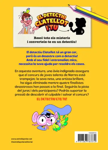 Contraportada Detectiu Clatellot i tu 6. El cas del concurs de talents