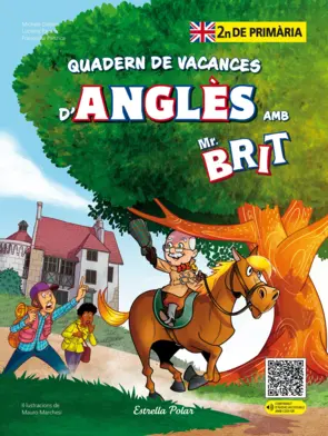 Portada Mr. Brit. Quadern de vacances d'anglès. 2n de primària