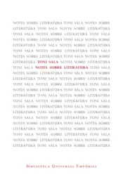 Portada Notes sobre literatura