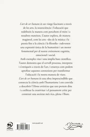 Contraportada L'art de ser humans