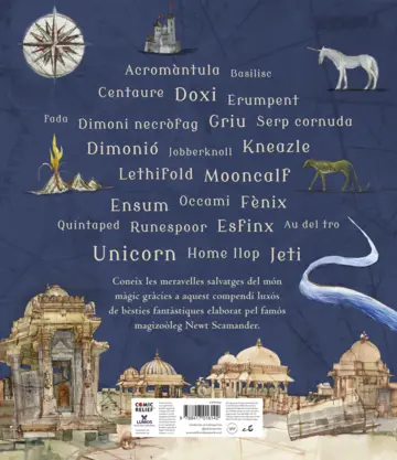 Contraportada Bèsties fantàstiques i on trobar-les (edició il·lustrada)