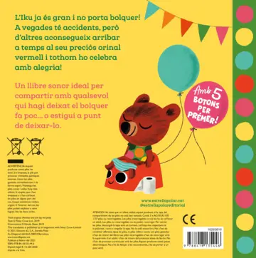 Contraportada L'Iku ja no porta bolquer. Llibre amb sons