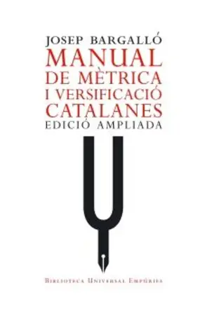 Portada Manual de mètrica i versificació catalanes.