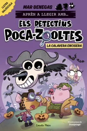 Portada Aprén a llegir amb Els detectius Poca-zooltes 8. La Calavera Encisera