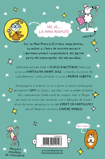 Contraportada Nina Peanut 2. Nina Peanut superdetectiva de misteris