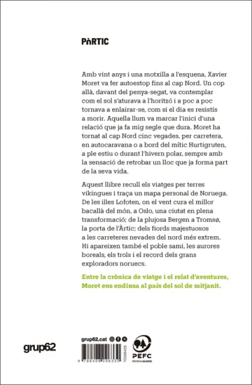 Contraportada Noruega, sota l'aurora boreal