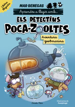 Portada Aprendre a llegir amb els detectius Poca-zooltes Lletra lligada 1. Aventura zoob