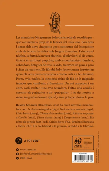 Contraportada El carrer de la xocolata