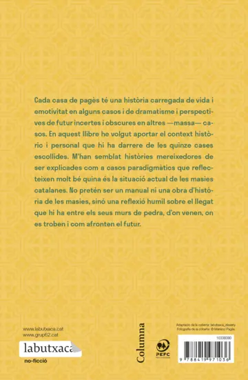 Contraportada La caçadora de masies