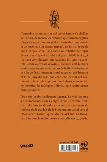 Contraportada La vida manual d'ús