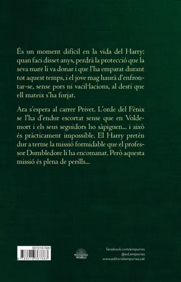 Contraportada Harry Potter i les relíquies de la Mort (rústica)