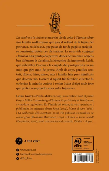 Contraportada Les cendres a la piscina