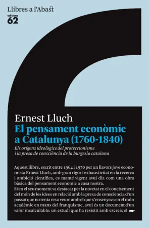 Portada El pensament econòmic a Catalunya (1760-1840)