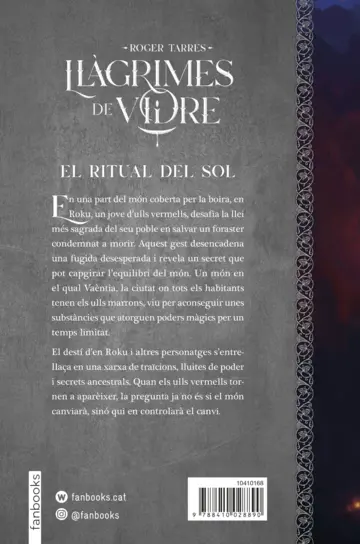 Contraportada Llàgrimes de Vidre 1. El Ritual del Sol
