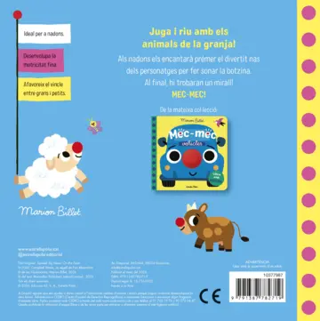 Contraportada Mec-mec. La granja. Llibre amb botzina