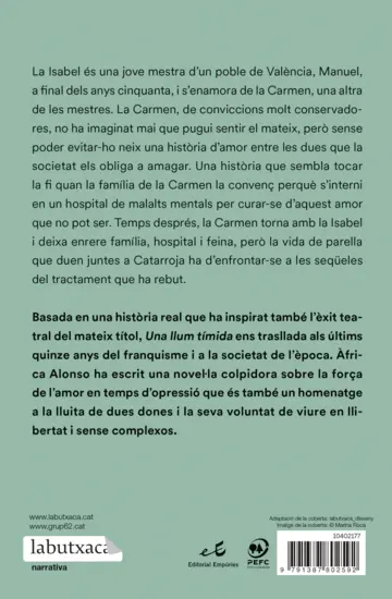 Contraportada Una llum tímida