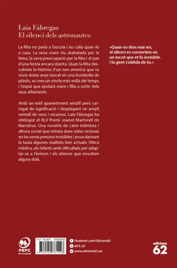 Contraportada El silenci dels astronautes