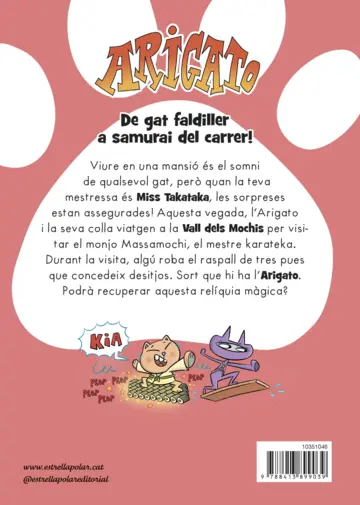 Contraportada Arigato 3. Aventura al temple dels Mochis