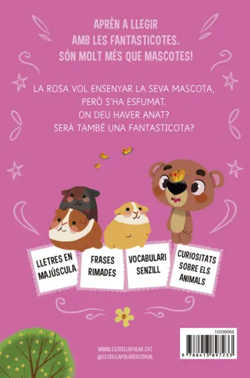 Contraportada Aprèn a llegir amb les Fantasticotes 7. La Rosa i les petjades misterioses