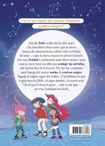 Contraportada Zodiakids 1. El poder de les estrelles