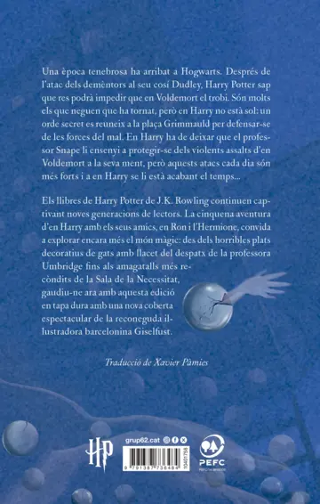 Contraportada Harry Potter i l'orde del Fènix (Cartoné)