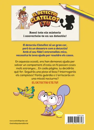 Contraportada Detectiu Clatellot i tu 3. El cas del campament d'estiu