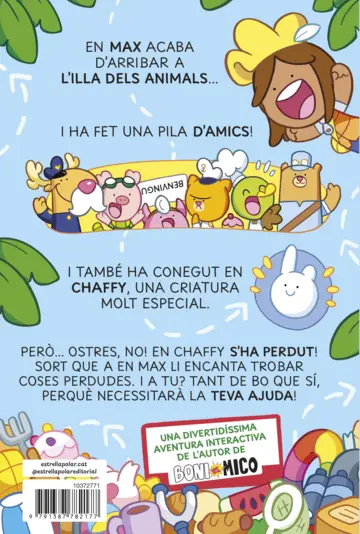 Contraportada Max & Chaffy 1. Benvinguts a l'Illa dels Animals!