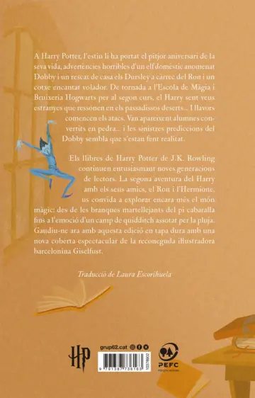 Contraportada Harry Potter i la cambra secreta (Cartoné)