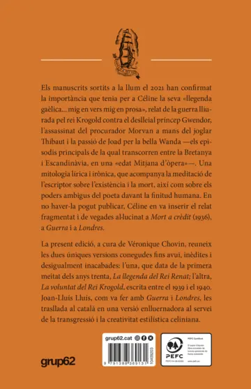 Contraportada La voluntat del Rei Krogold