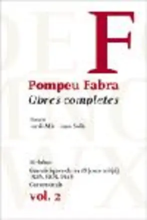 Portada Obres completes de Pompeu Fabra, 2