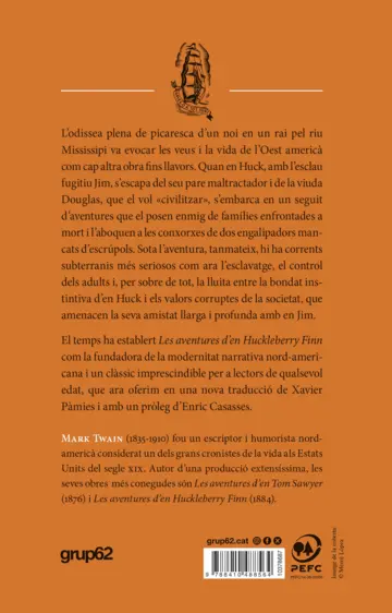Contraportada Les aventures d'en Huckleberry Finn