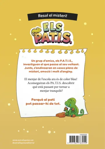 Contraportada Els PATIS 2. El cas de les croquetes blaves