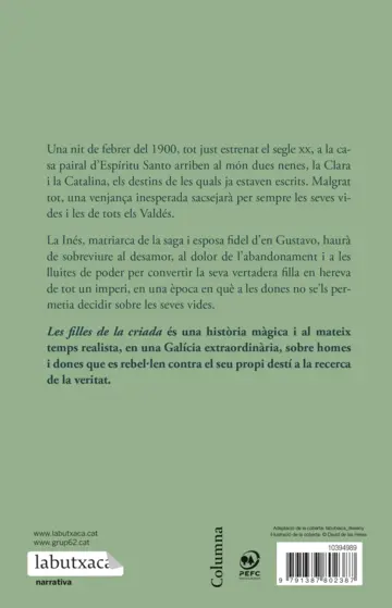 Contraportada Les filles de la criada