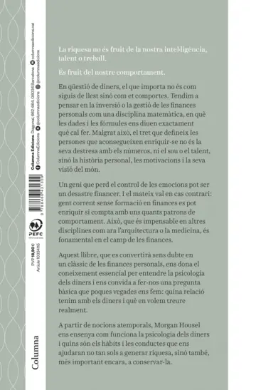 Contraportada La psicologia dels diners