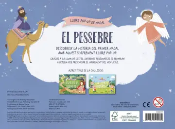 Contraportada El pessebre. Llibre pop-up de Nadal