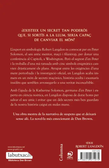 Contraportada El símbol perdut