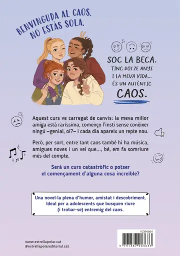 Contraportada El caos de la Beca 1. El primer dia de la meva nova vida