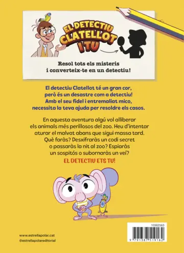 Contraportada Detectiu Clatellot i tu 2. El cas de la fugida d'animals