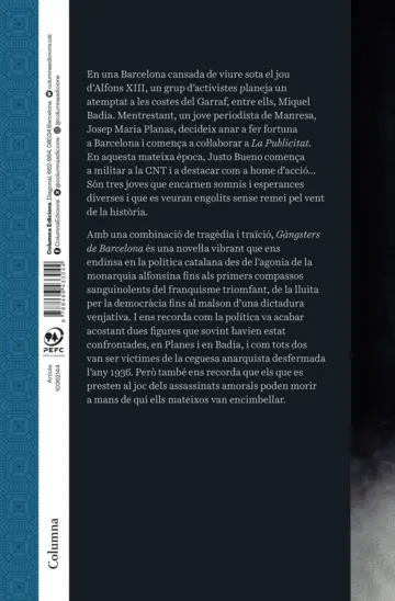 Contraportada Gàngsters de Barcelona