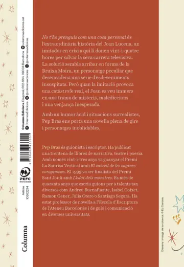 Contraportada No t'ho prenguis com una cosa personal