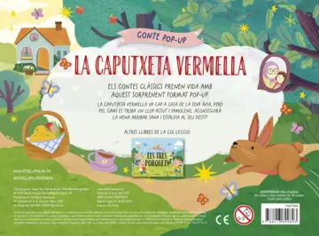 Contraportada La Caputxeta vermella. Conte pop-up