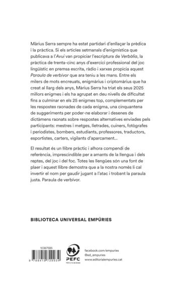 Contraportada Paraula de verbívor