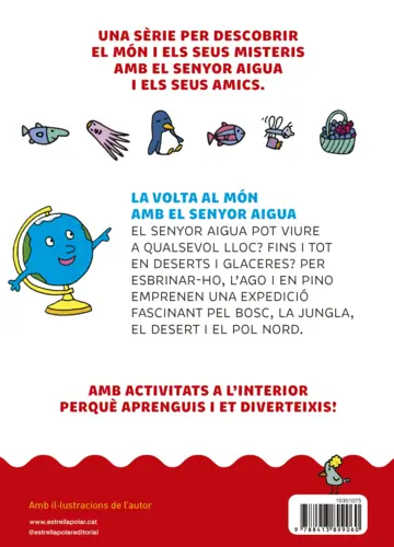 Contraportada El món del senyor Aigua 3. La volta al món amb el senyor Aigua