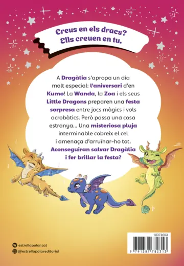 Contraportada Little Dragons 3. Una festa entre núvols