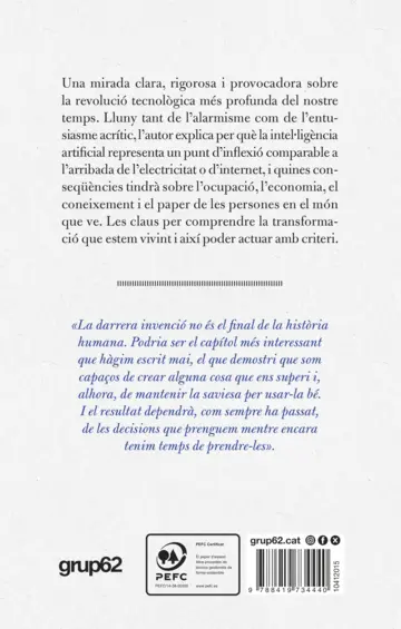 Contraportada La darrera invenció