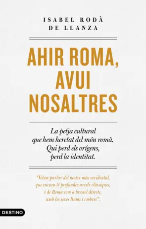 Portada Ahir Roma, avui nosaltres