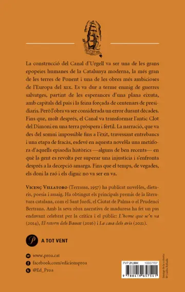 Contraportada Urgell. La febre d'aigua