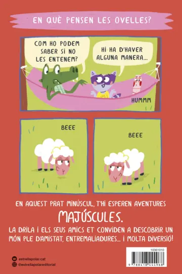 Contraportada Drila cocodrila 7. En què pensen les ovelles?