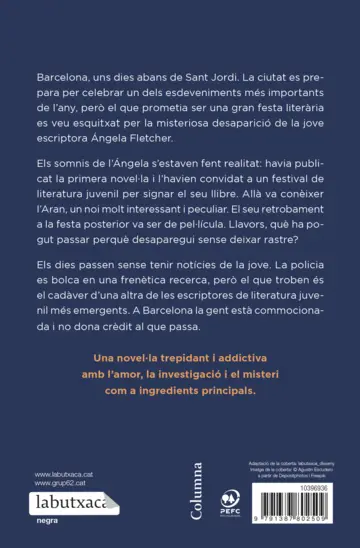 Contraportada L'última vegada que penso en tu